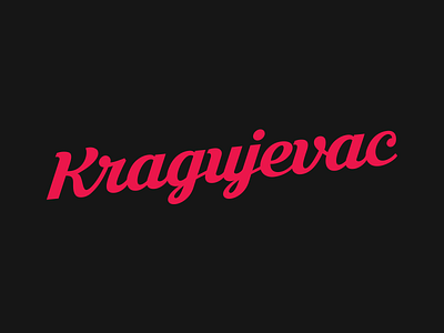 Kragujevac letter letters logo logotype serbia serbian typo typogaphy