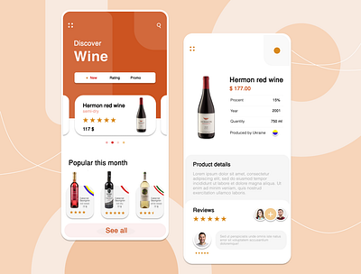 Wine app (1) app design ui ux wine