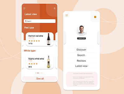 Wine app (3) app design ui ux wine