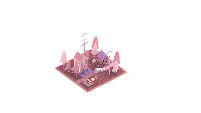 Isometric 3D : 2nd World 3d 3dsmax design environment house student