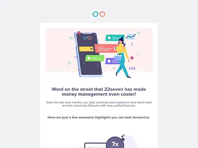 22seven What s New Emailer Design 22seven budget design digital email emailer finance fintech graphic illustration interface interface design money money management product design ui ui design uidesign userinterface website