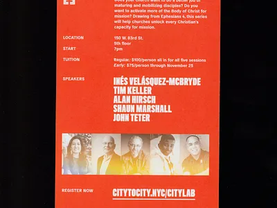 City Lab 2020 pt II card event layout promotion texture typography