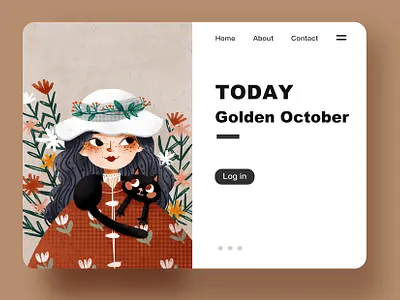 October app branding design flat illustration website