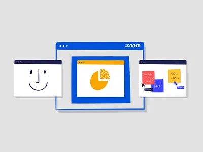 Zoom Share Tool browser design design sprint design tool desktop doodle illo illustration procreate screenshare sketch tools zoom