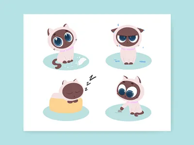 Cat Sticker art cat character illustraion illustration illustrator procreate stickers vector