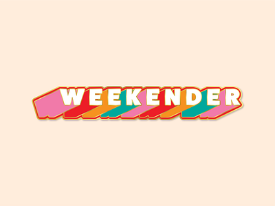 The Weekender Pin design enamel enamel pin enamelpin pin pin design type art type design typography