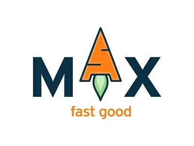 Max fast gooooooood brand identity branding branding design food logo illustrator logo logotype logotype design rocket
