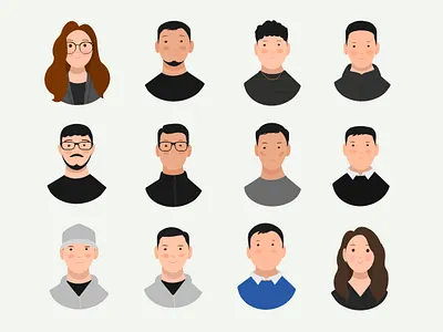 Team character illustration illustrator procreate sticker