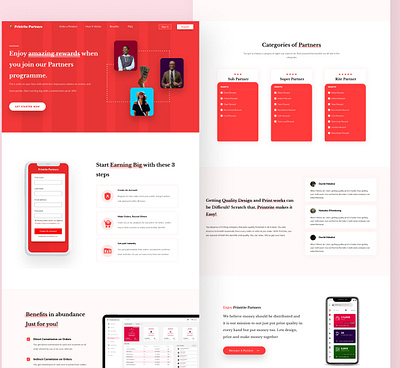 Printrite Partner Landing Page design minimal typography ui ux web website