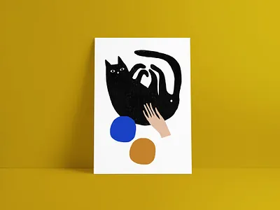 Cool Cat 03 black cat cat illustration