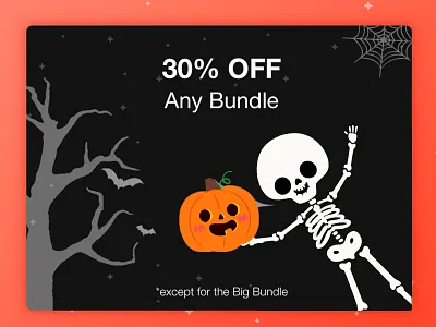 Happy Halloween 👻 bootstrap 4 campaign character design draw ghost halloween halloween design illustration offer skull surprise vector web design