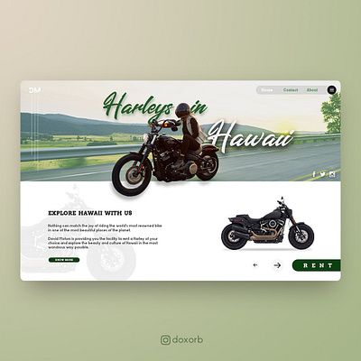 Bike Rental Website Concept -WebDesign brand design branding design designers graphic design illustraion instagram rental services typography ui userinterface ux web web designer webdesign website website concept wix wordpress