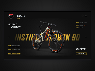 Rocky Mountain 2020 bicycle dark interface rock rude ui web