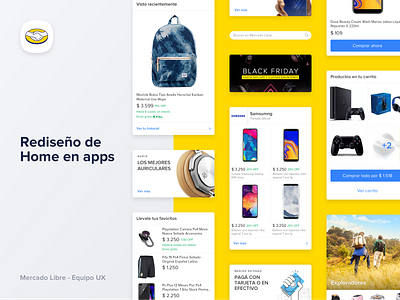 Rediseño de Home en Apps app behance case ecommerce home mobile page study ui ux