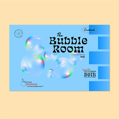 The Bubble Room color design illustration layout type vector