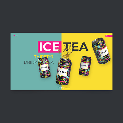 Icetea 3D web design 3d adobexd aftereffects graphicdesign interaction motiondesign uidesign userinterface webdesign website design