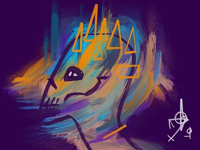 Head Bones 6 illustration procreate skulls