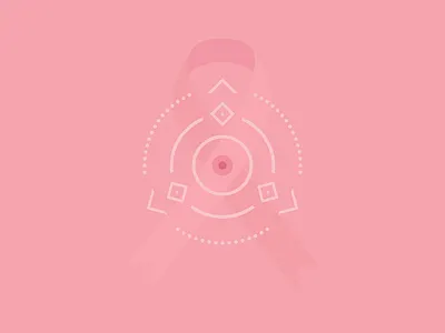 Breast Cancer Awareness Month breast cancer awareness feminine girly mandala pink pink ribbon simple illustration simple ribbon