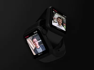 Tinder — Watch App Concept animation app apple watch concept dating app design profile swipe tinder ui watch watch app