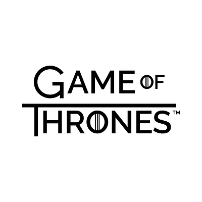 Game of Thrones Sans-Serif Logo black white custom font custom typeface customtype game of thrones got hbo houseofthedragon logo logo redesign logodesign logotype typography