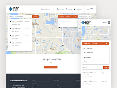 Interactive Locations Map banking banking app branch find flex interactive interactive map location locations map near me responsive search ux ui