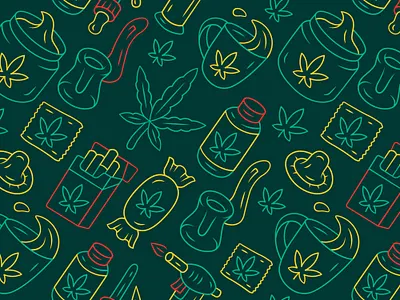 Weed for health, isn't it? background cannabidiol cannabis cbd cigarette drug hashish health icon industry legalize lollipop marijuana medicinal pattern print relaxing seamless texture weed