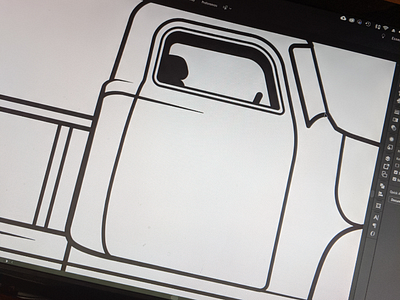 Classic Truck WIP chevrolet chevy classic outline texture truck vector vintage wip work in progress