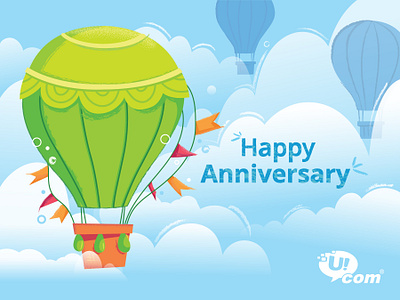 Airbaloon airballoon anniversary balloons illustration illutrator