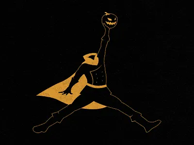 Headless Horseman Jumpman halloween jordan jumpman nike parody pumpkin scary spooky vector