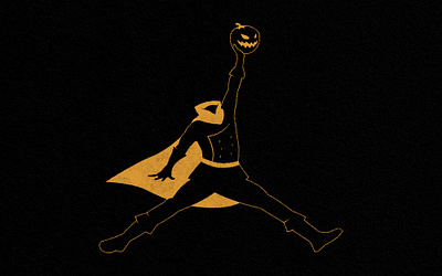 Headless Horseman Jumpman halloween jordan jumpman nike parody pumpkin scary spooky vector