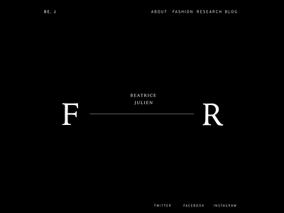 For Beatrice black flat minimal text white