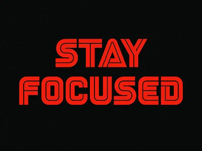 Stay Focused custom type mr robot retro retro font typeface typography