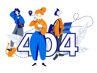 Error 404 illustration design flat illustration illustration ui theme color people people illustration ui vector web website
