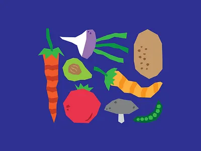 Veggies brand and identity design folkart hand drawn hand lettering icon illustration logo typography vector