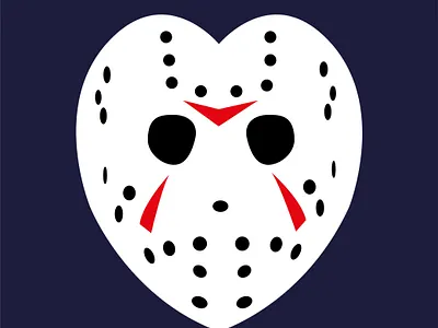 Friday I'm in love 80s charachter design cinema dribbble best shot flat design fridaythe13th horror art horror movie illustration illustration art illustration design illustrator jason voorhees personal project vector art weekly challenge weeklywarmup