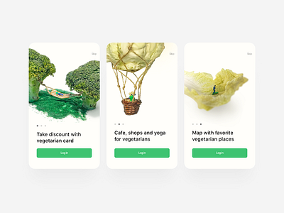 Vegetarian handmade onboarding app ios mobile onboarding onboarding screen photoshop ui ux vegetable vegetarian