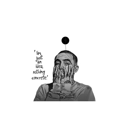 Mac Miller line lineart macmiller photoshop portrait portrait art wacom