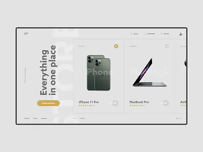 #61 Shots for Practice buy dark design ecommerce flat grey homepage laptop minimal minimalism notebook phone product shop slider store ui ux web website