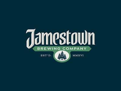 Jamestown Brewing Co. Logo beer beer branding branding brewery buffalo hand lettering jamestown lettering logo type typography wordmark