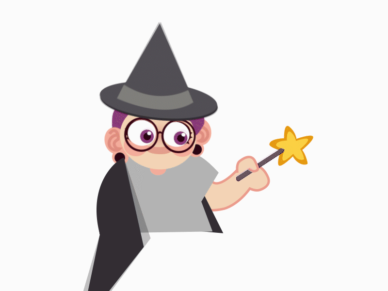 Arturka Wizard animation art arturka boy character design flat halloween illustration party star vector