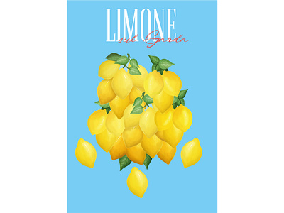 Limone color design illustraion italy summer