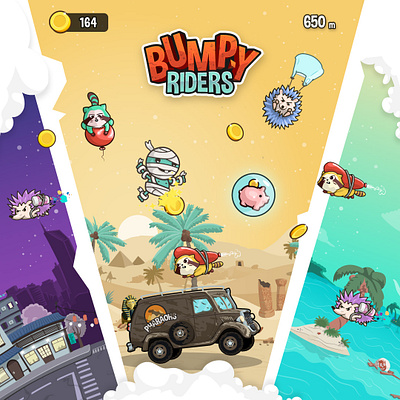 Bumpy Riders Gameplay animation app art concept design illustration