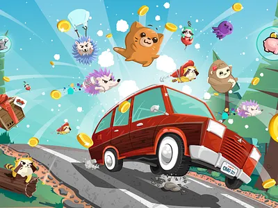 Bumpy Riders Promo art concept illustration vector