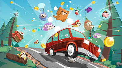 Bumpy Riders Promo art concept illustration vector