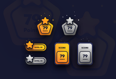 Gamified Apps User Interface apps design card design dark theme design games gamification illustration ios design ui vector visual design