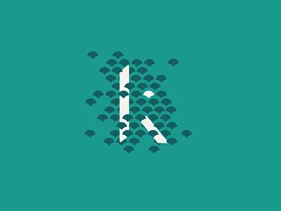 Letter K Mark beauty branding fish k koi letter lettering rebrand scale