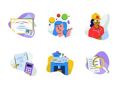 Hiring Skill Badges, Part 2 badge hiring hr illustration job job application people skill spot illustration