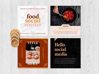 Food Social Media Templates 2 bar followers food food and drink likes photo photoshop post restaurant social social app socialmedia templates