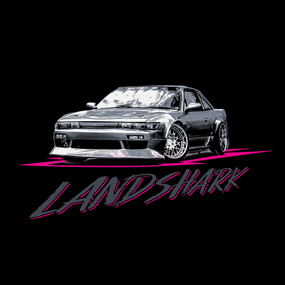 Landshark apparel car design illustraion merch nissan photoshop s13 silvia tshirt typography