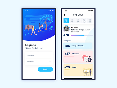 Spiritual App Proposal app concept uidesign user interface